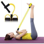 Latex Sit-Up Pull Rope: Elastic Foot Pedal Exerciser for Home Gym