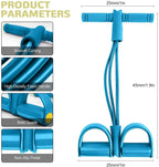 Latex Sit-Up Pull Rope: Elastic Foot Pedal Exerciser for Home Gym