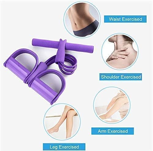 Latex Sit-Up Pull Rope: Elastic Foot Pedal Exerciser for Home Gym