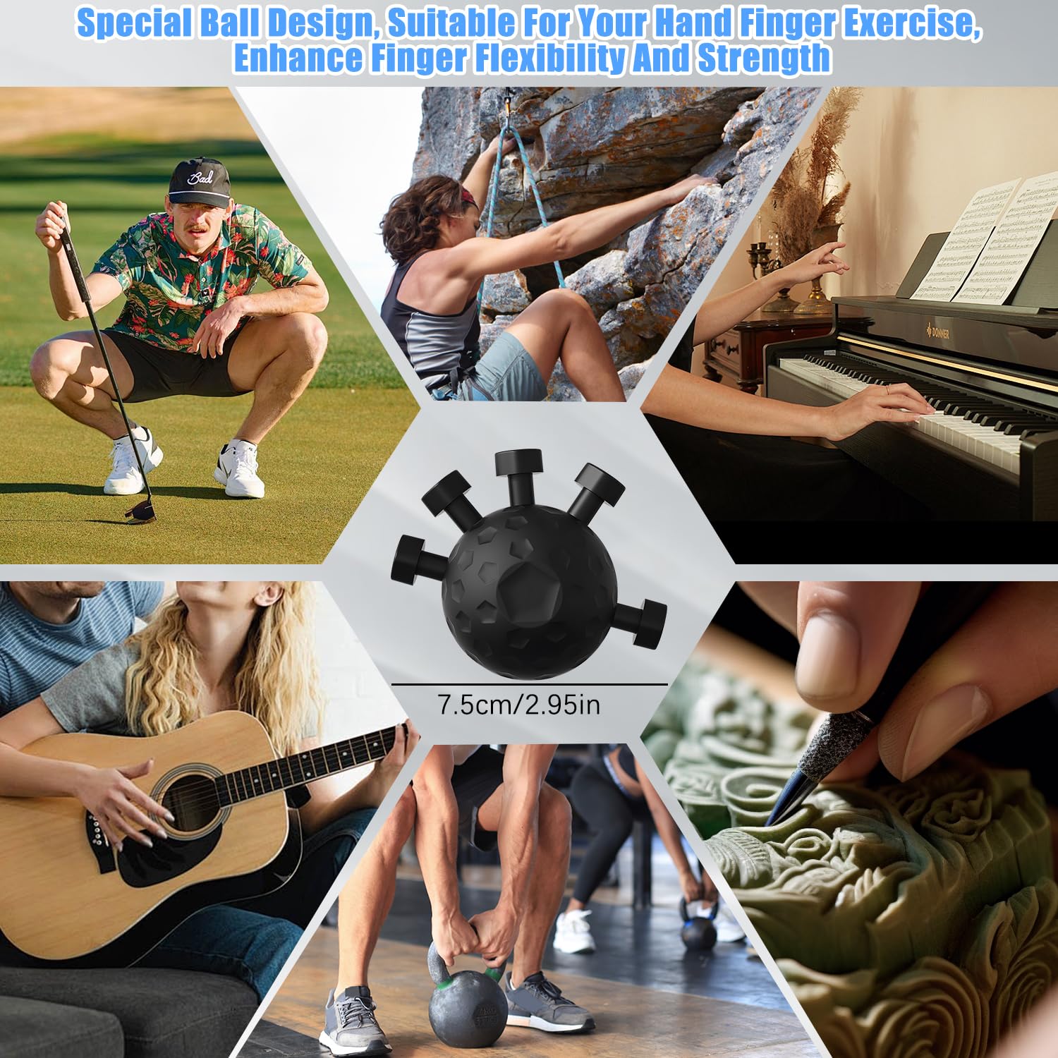 Hand & Finger Grip Trainer: PVC Strength Tool for Musicians & Athletes (2026 Upgrade)