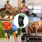 Pro-Compression Knee Sleeves with Adjustable Straps (Pack of 2)
