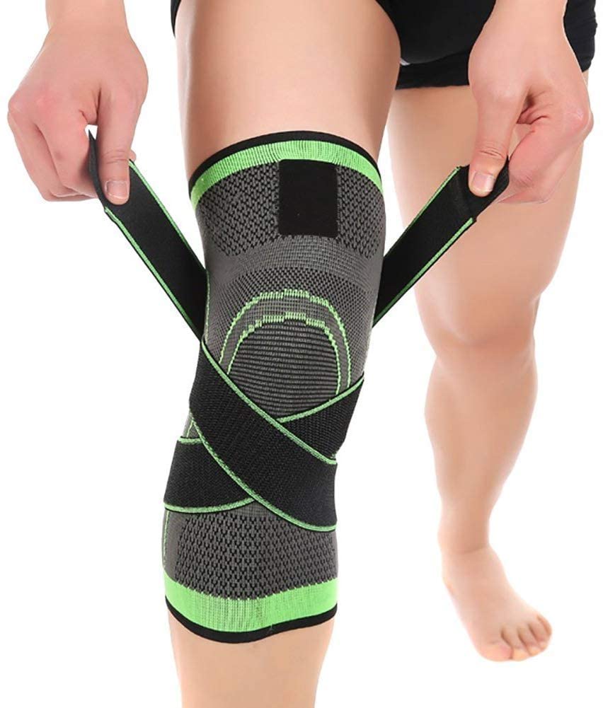 Pro-Compression Knee Sleeves with Adjustable Straps (Pack of 2)
