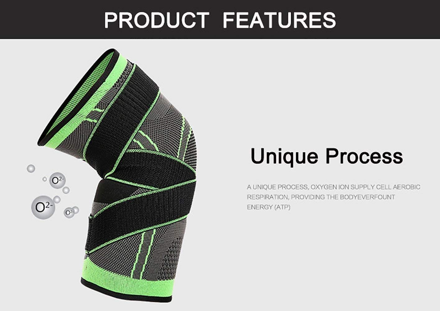 Pro-Compression Knee Sleeves with Adjustable Straps (Pack of 2)