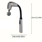 Scizor Deep Tissue Massage Gun with Extension Handle: 120° Curved Percussion Massager for Back & Neck Pain