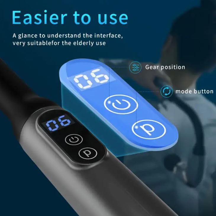 Scizor Deep Tissue Massage Gun with Extension Handle: 120° Curved Percussion Massager for Back & Neck Pain