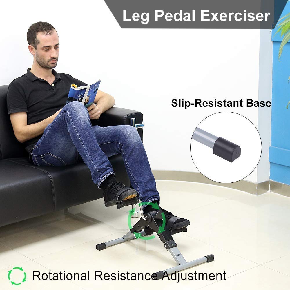 Portable Mini Exercise Bike: Foldable Arm & Leg Cycle for Physiotherapy