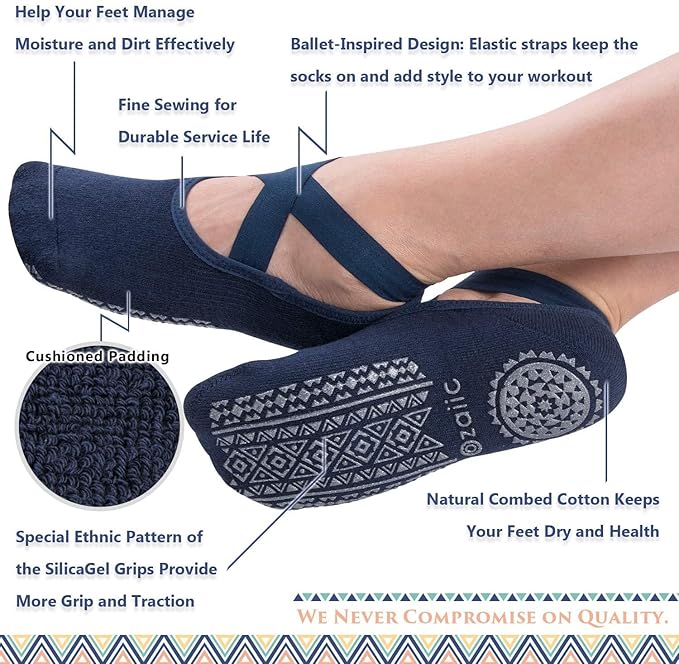 Ultra-Grip Studio Socks: Anti-Skid Yoga & Pilates Essentials